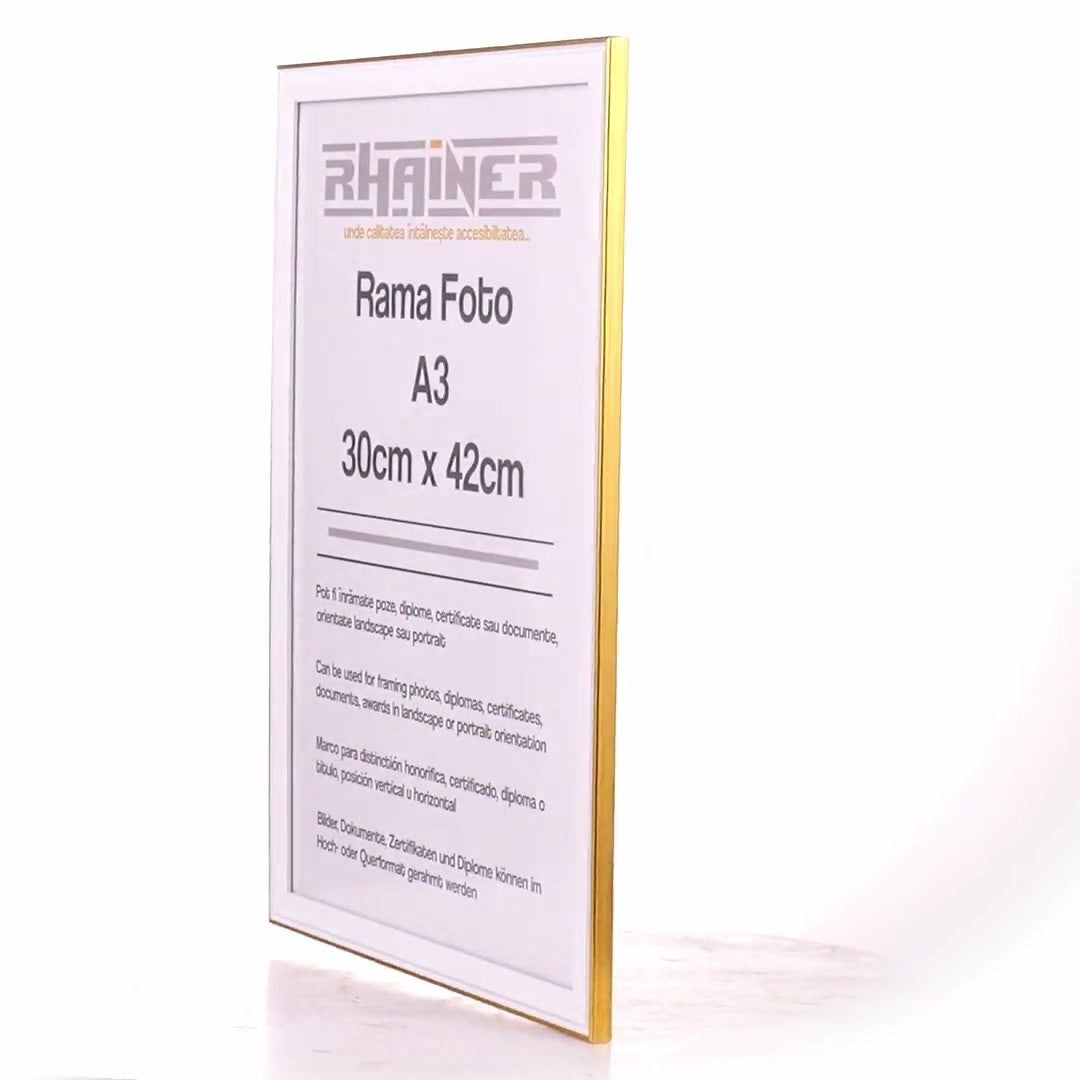 Photo frame Barcelona white+gold A3