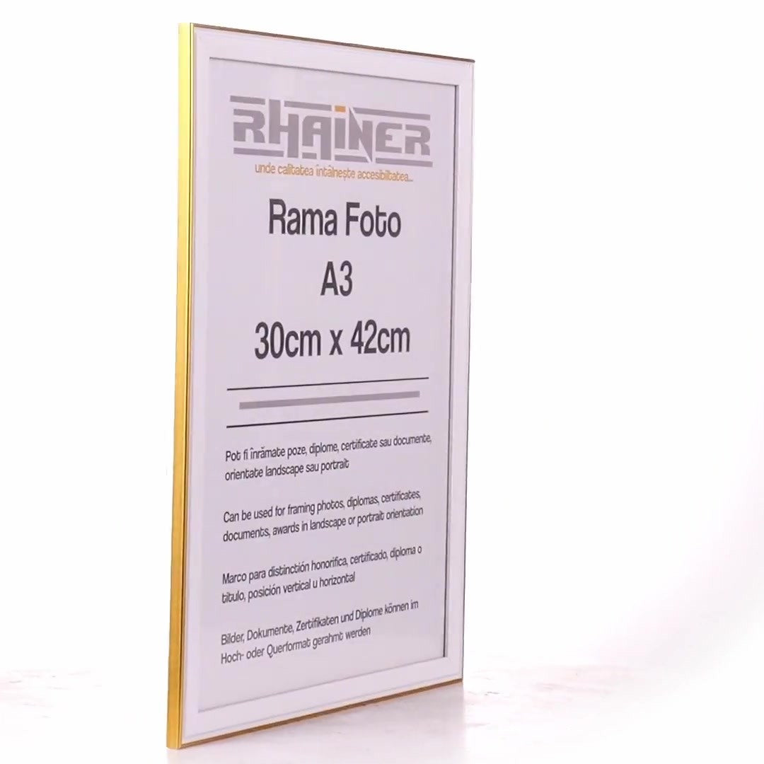 Photo frame Barcelona white+gold A3