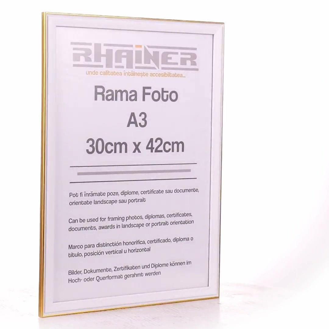 Photo frame Barcelona white+gold A3
