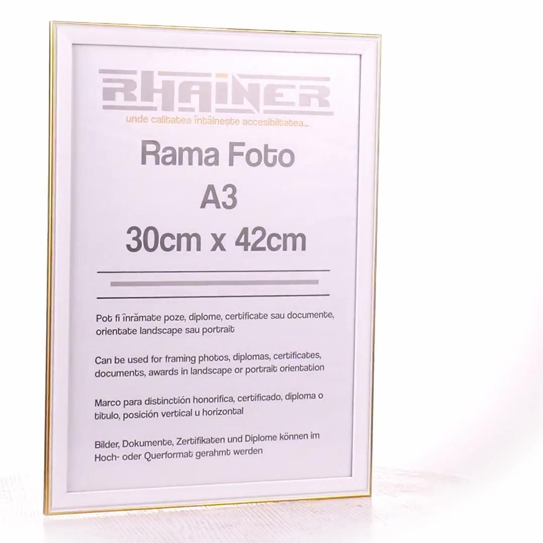 Photo frame Barcelona white+gold A3