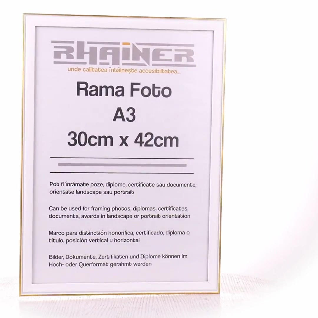 Photo frame Barcelona white+gold A3