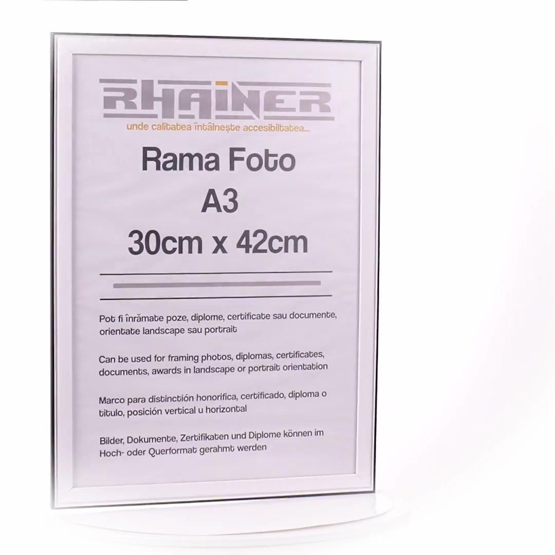 Rama foto Barcelona alb+negru A3