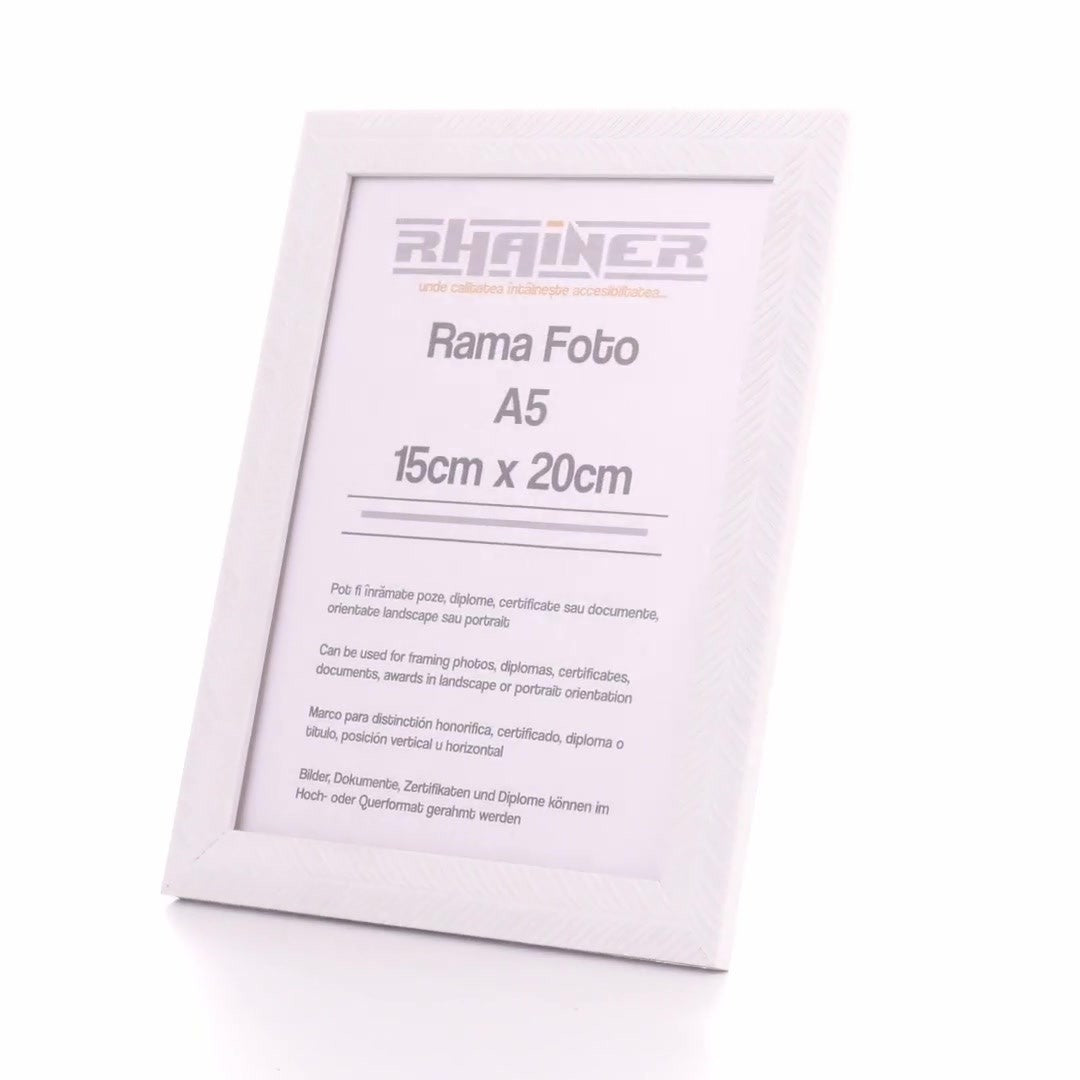 Rama foto Leon alb texturat A5