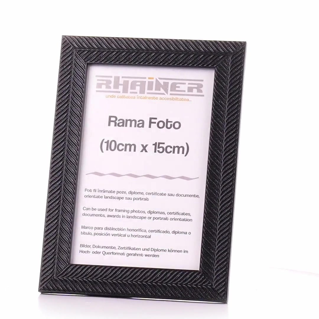 Leon textured black photo frame 10x15