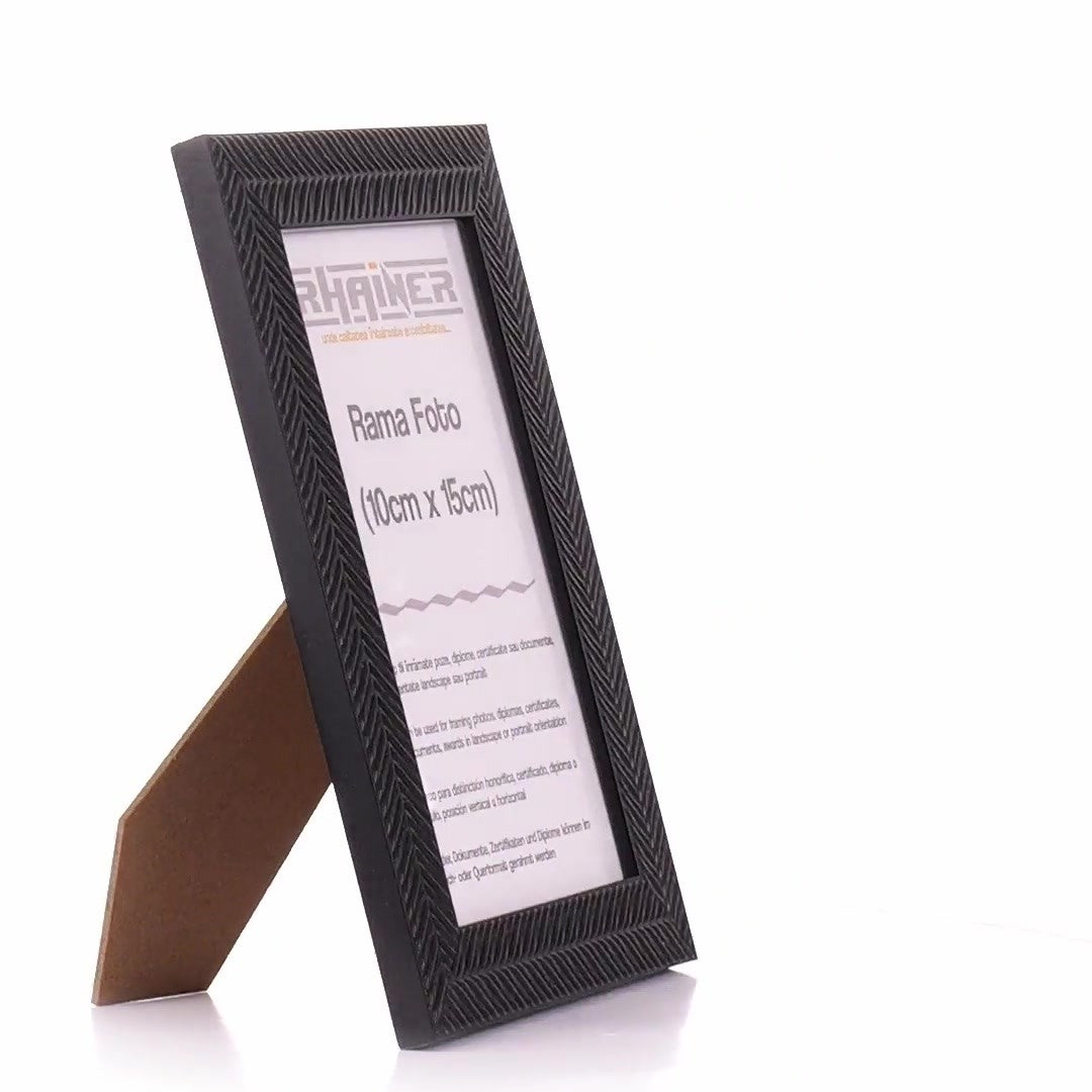 Leon textured black photo frame 10x15