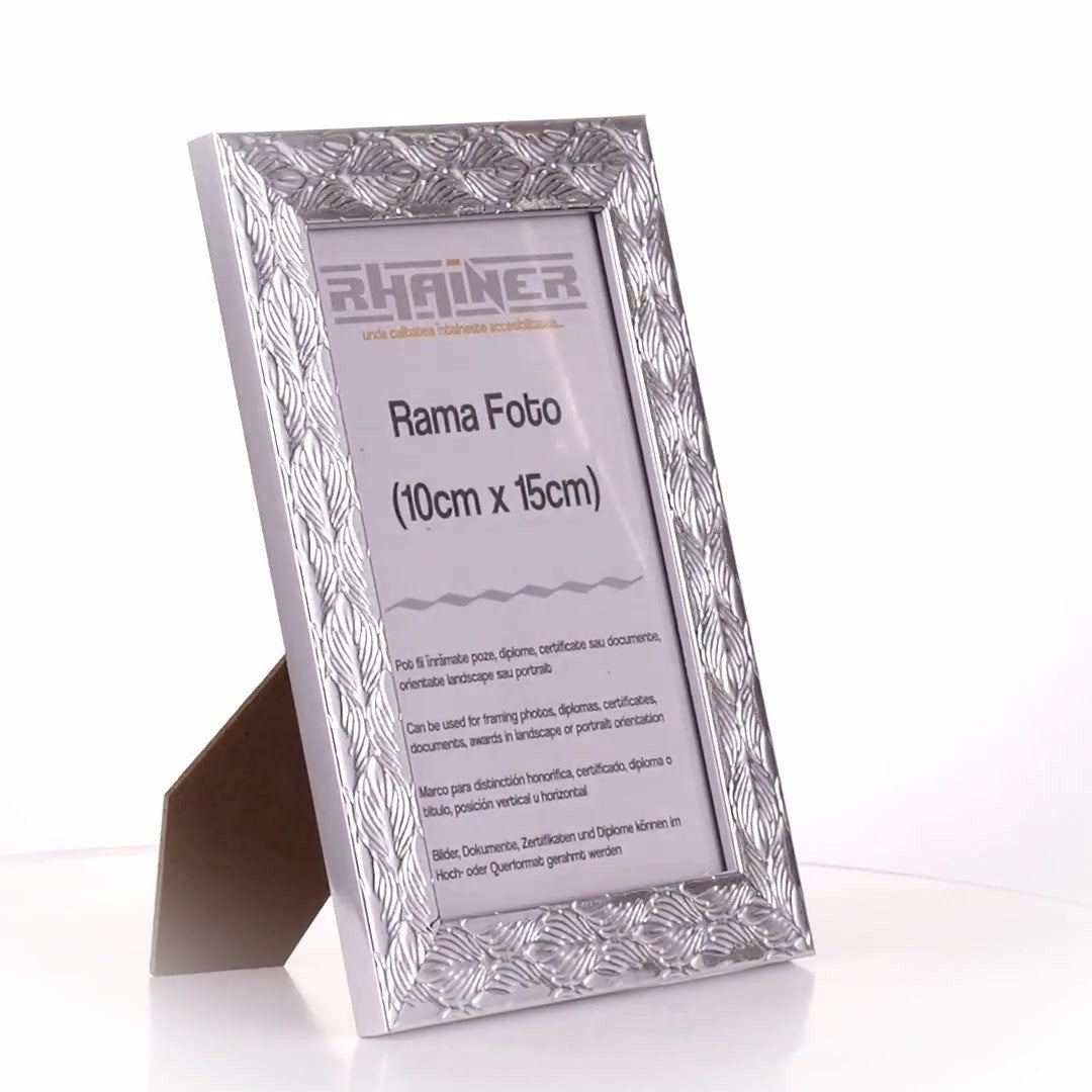 Textured silver Leon photo frame 10x15