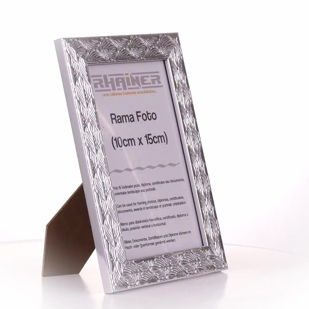 Textured silver Leon photo frame 10x15