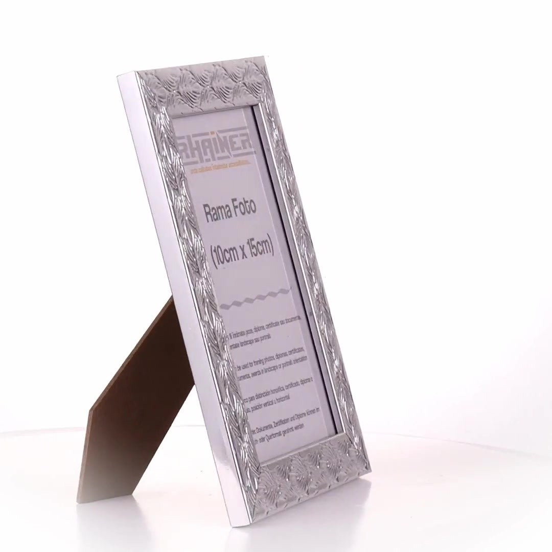 Textured silver Leon photo frame 10x15