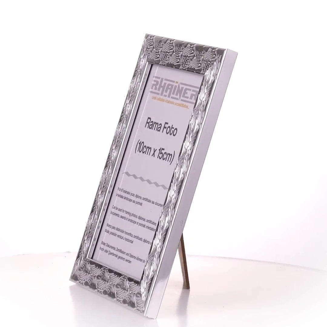 Textured silver Leon photo frame 10x15