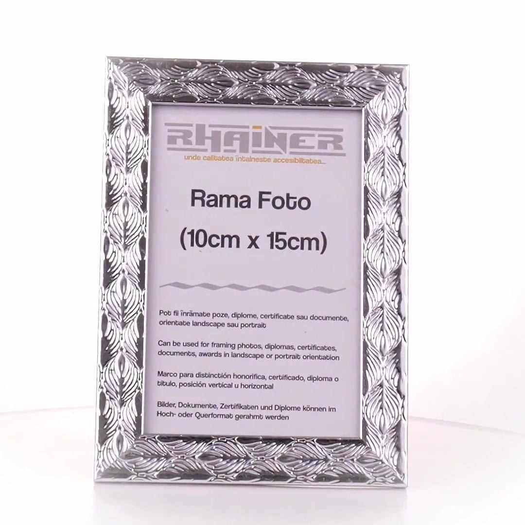 Textured silver Leon photo frame 10x15