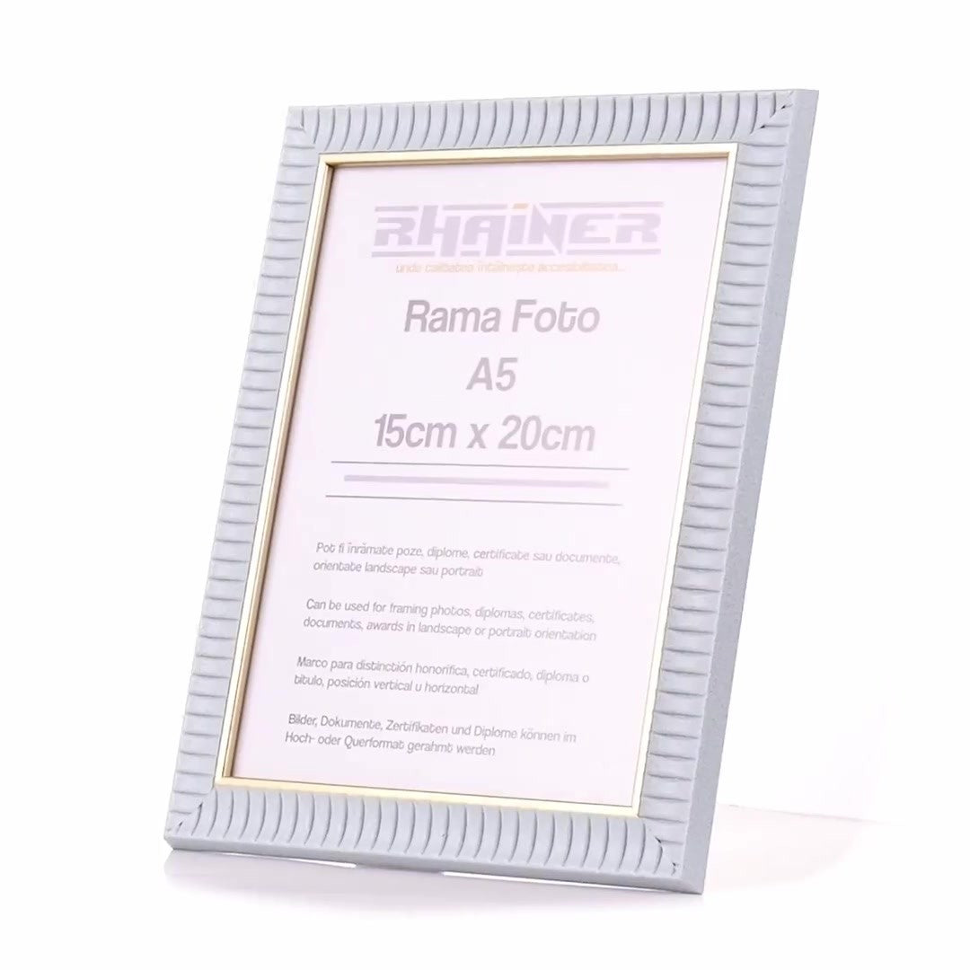 Merida photo frame blue+gold A5