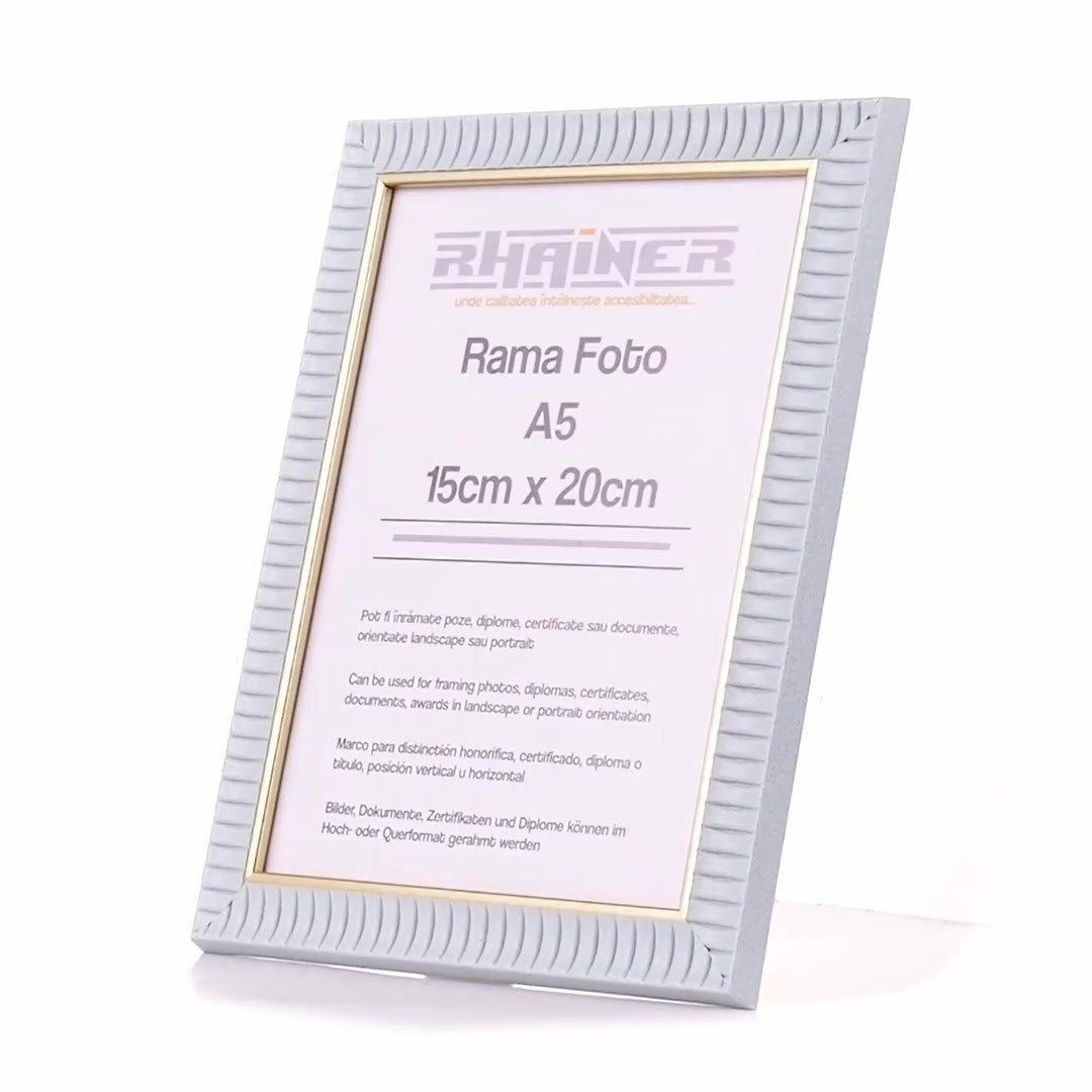 Merida photo frame blue+gold A5