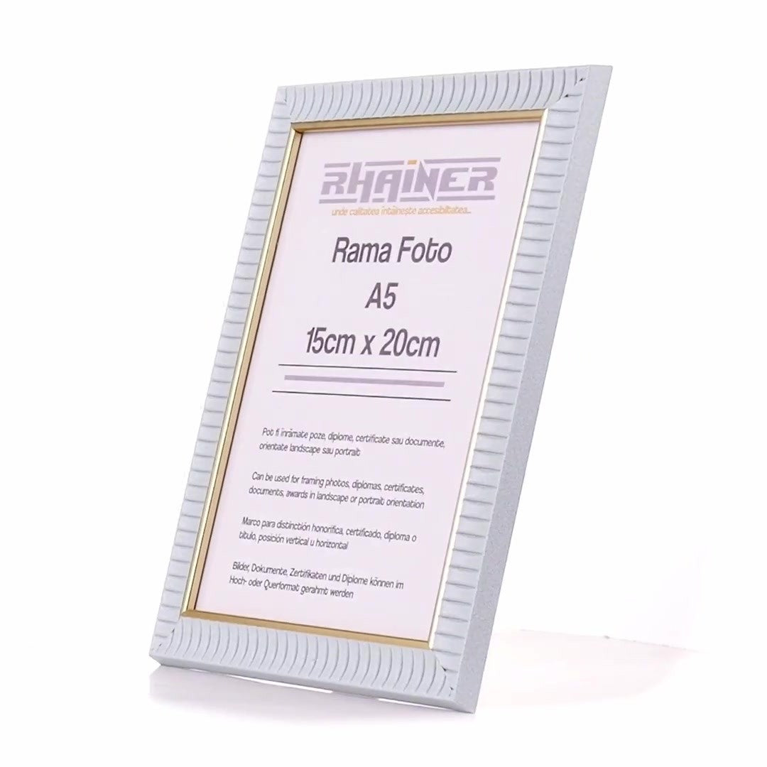 Merida photo frame blue+gold A5