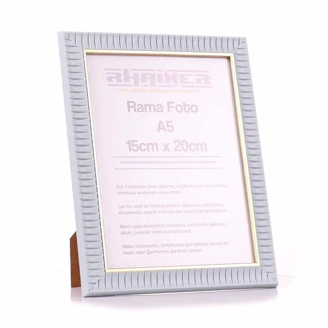 Merida photo frame blue+gold A5