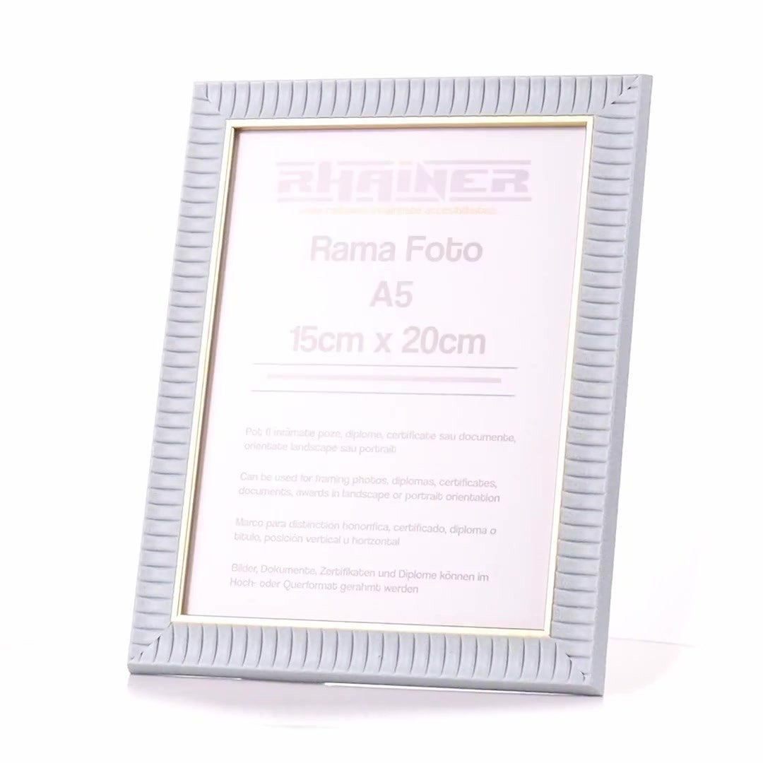 Merida photo frame blue+gold A5