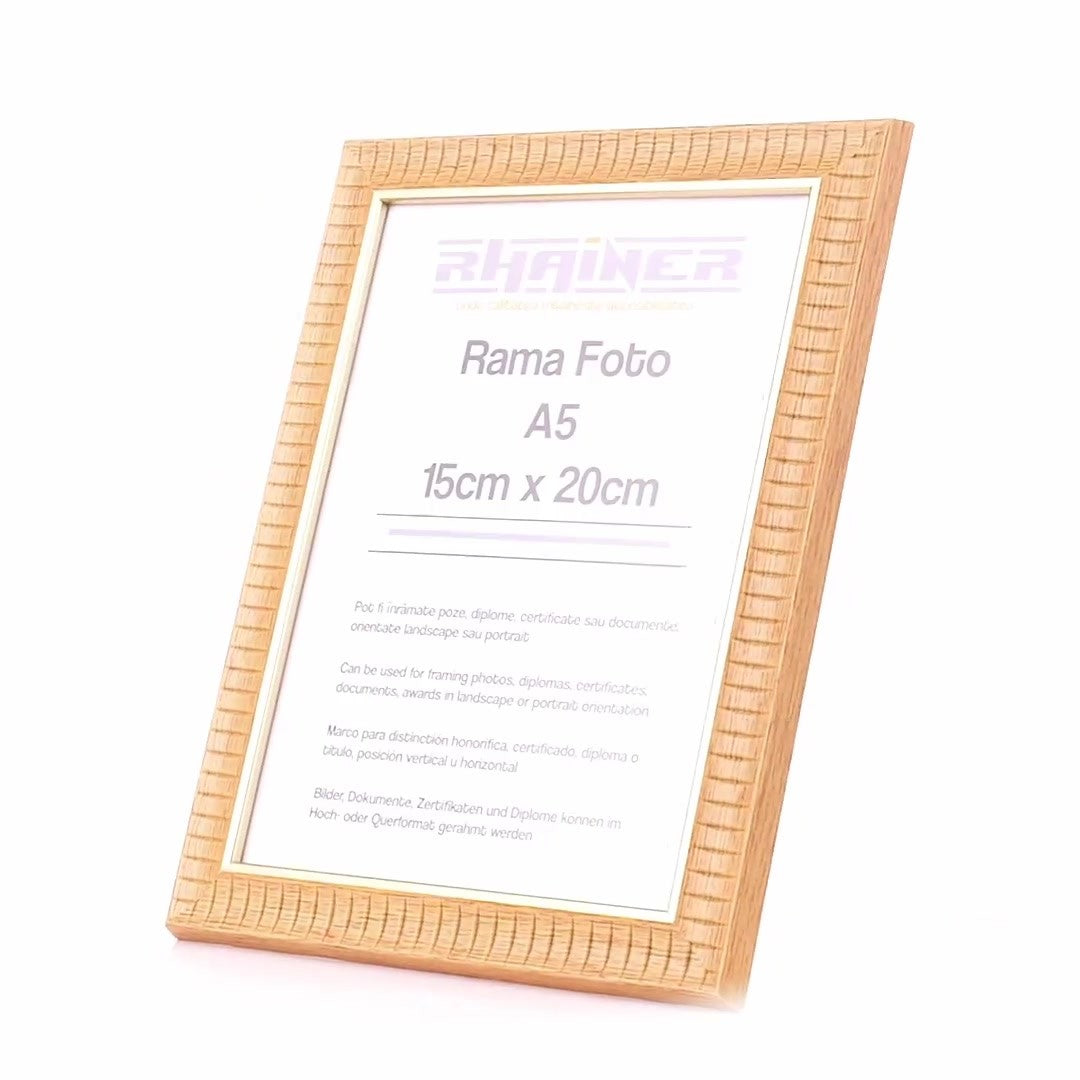 Merida photo frame coffee+gold A5