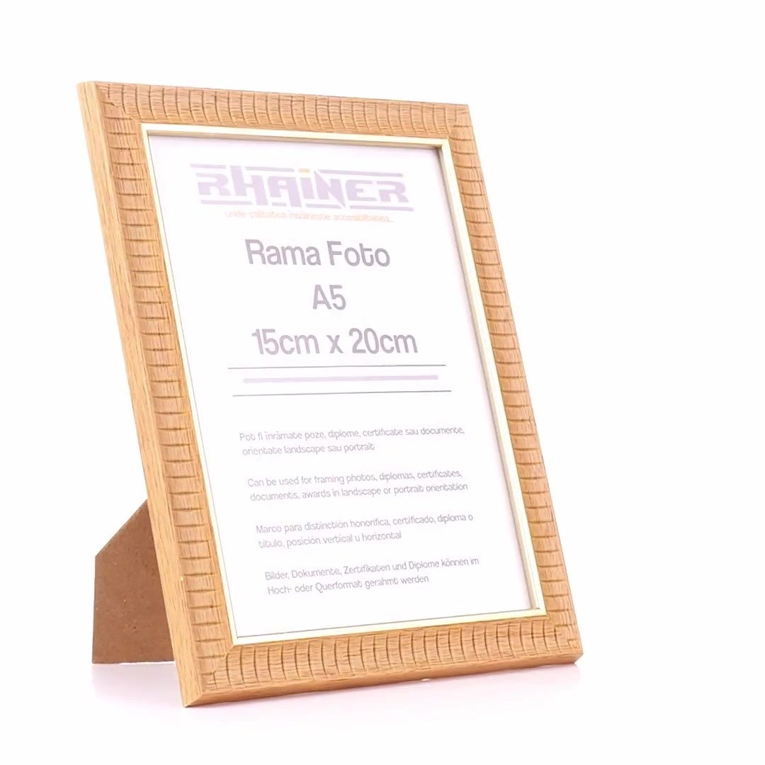 Merida photo frame coffee+gold A5