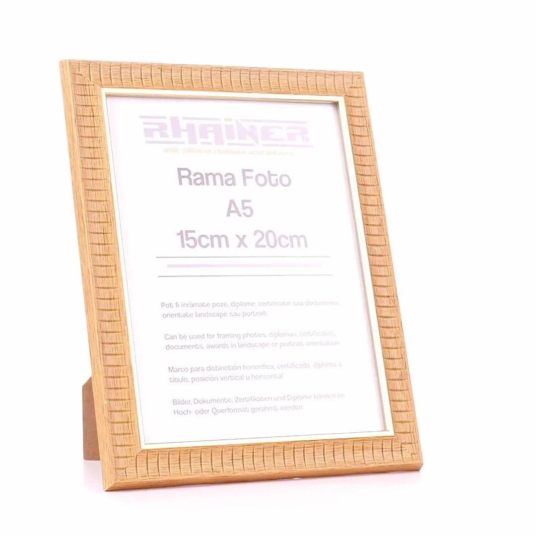Merida photo frame coffee+gold A5