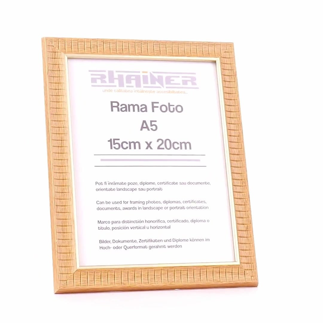Merida photo frame coffee+gold A5