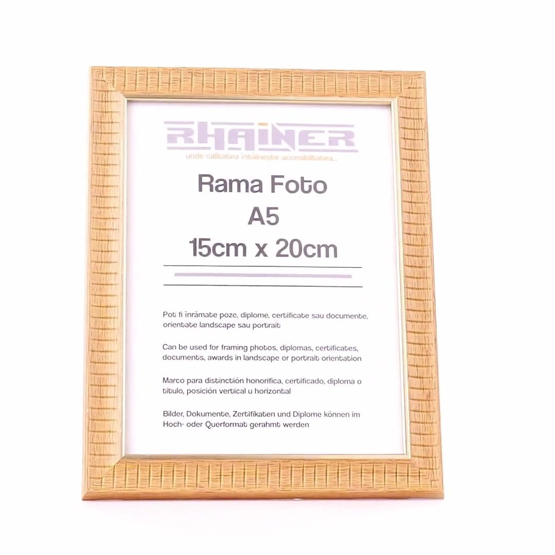 Merida photo frame coffee+gold A5