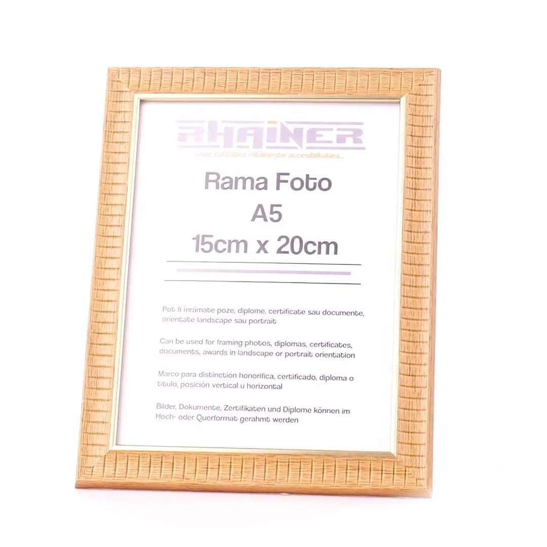 Merida photo frame coffee+gold A5