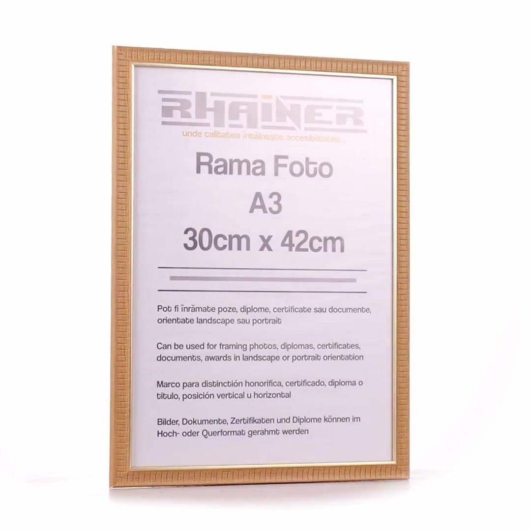Rama foto Merida cafe+auriu A3