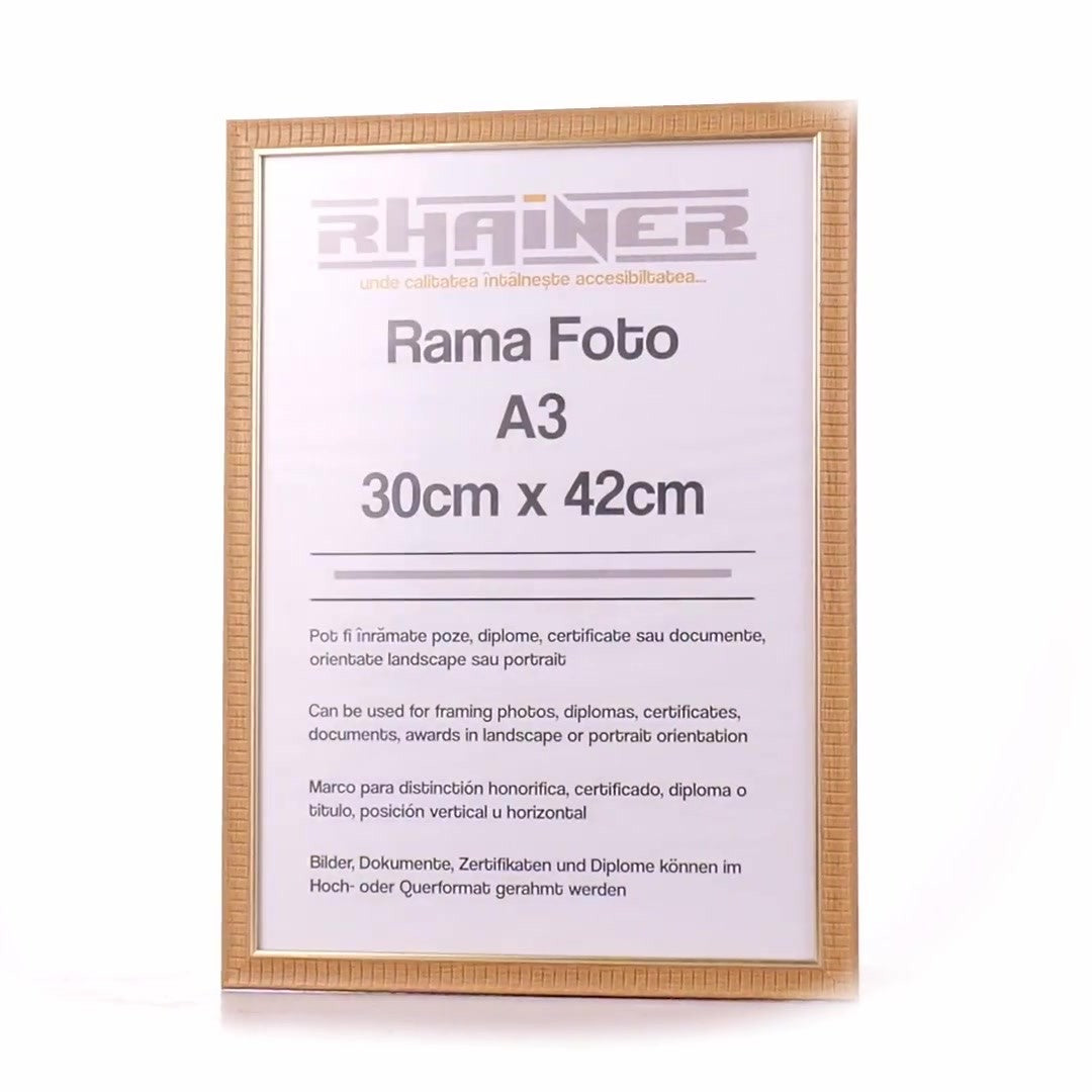 Merida photo frame coffee+gold A3