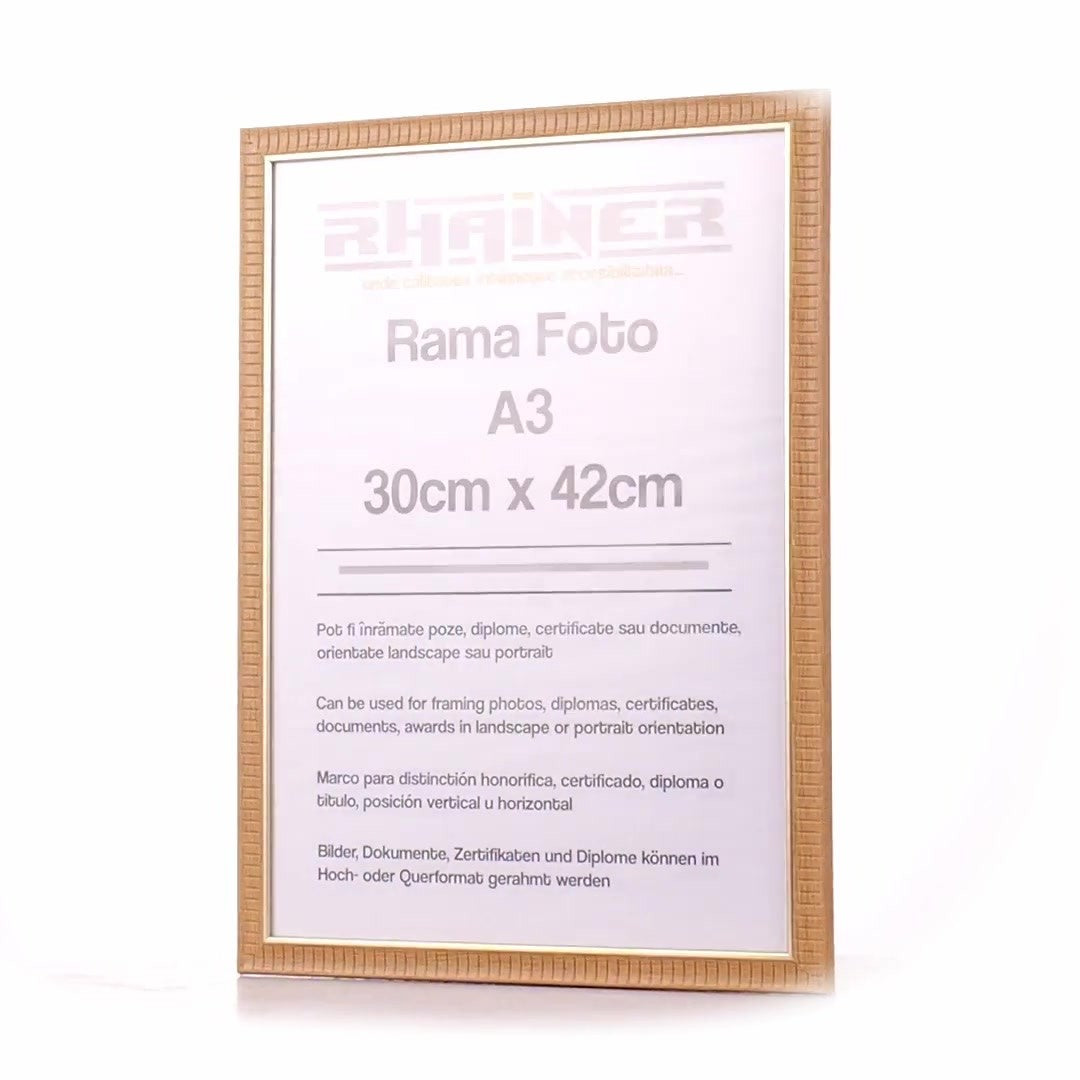 Merida photo frame coffee+gold A3