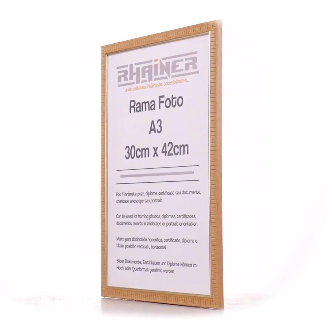 Merida photo frame coffee+gold A3