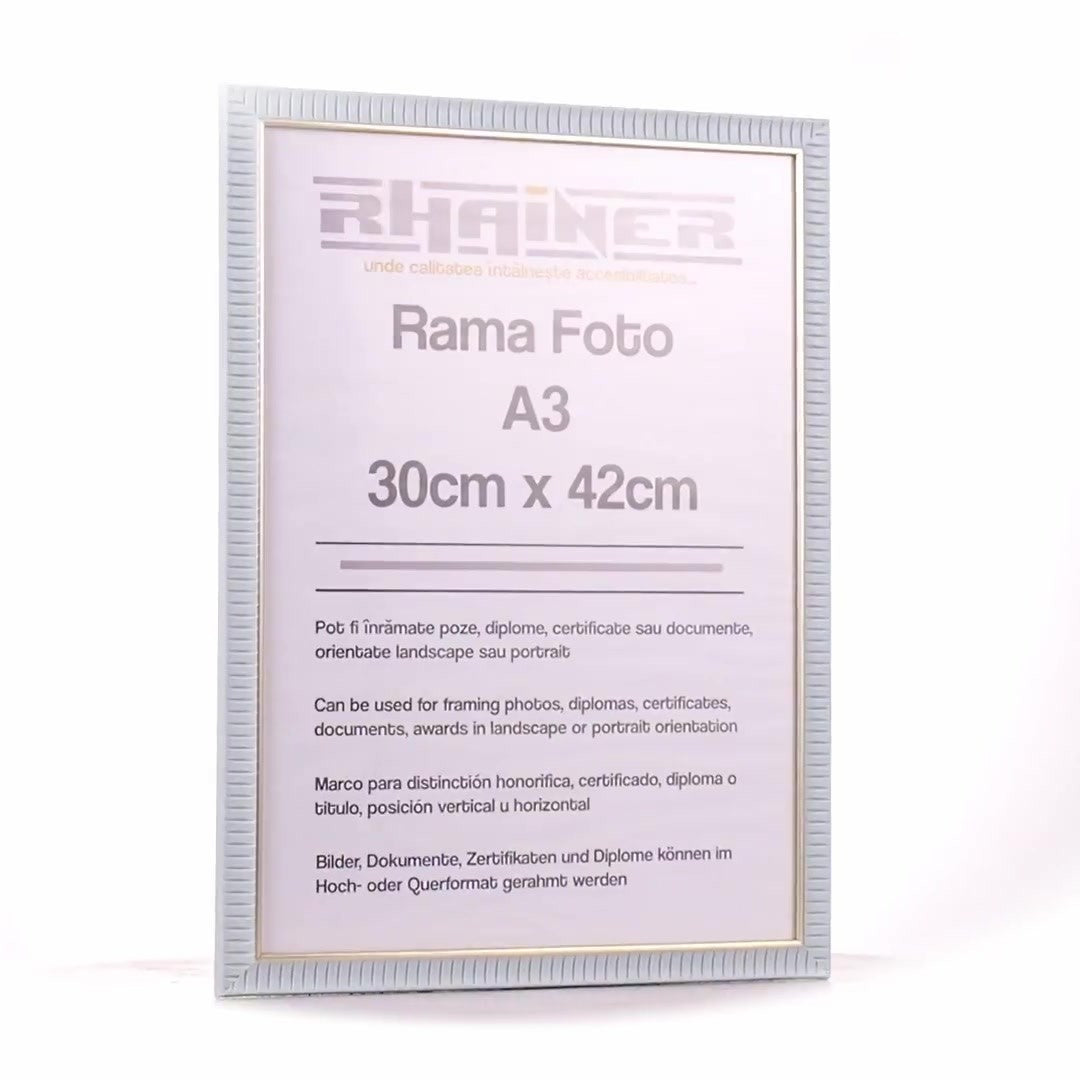 Merida photo frame blue+gold A3