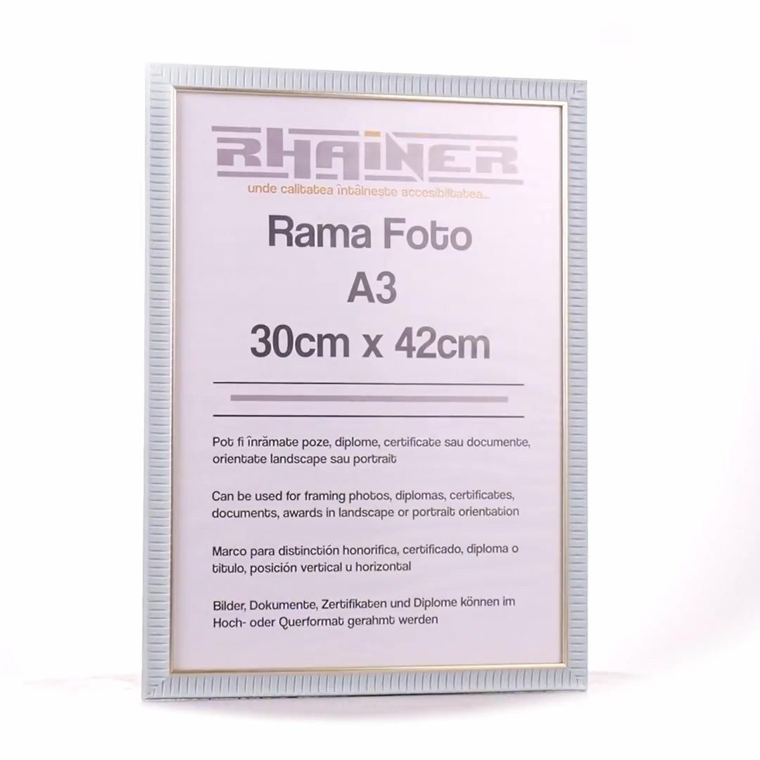 Rama foto Merida bleu+auriu A3