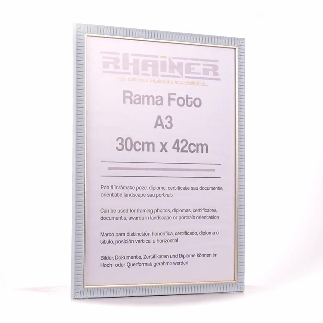 Rama foto Merida bleu+auriu A3