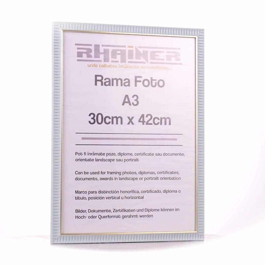 Merida photo frame blue+gold A3