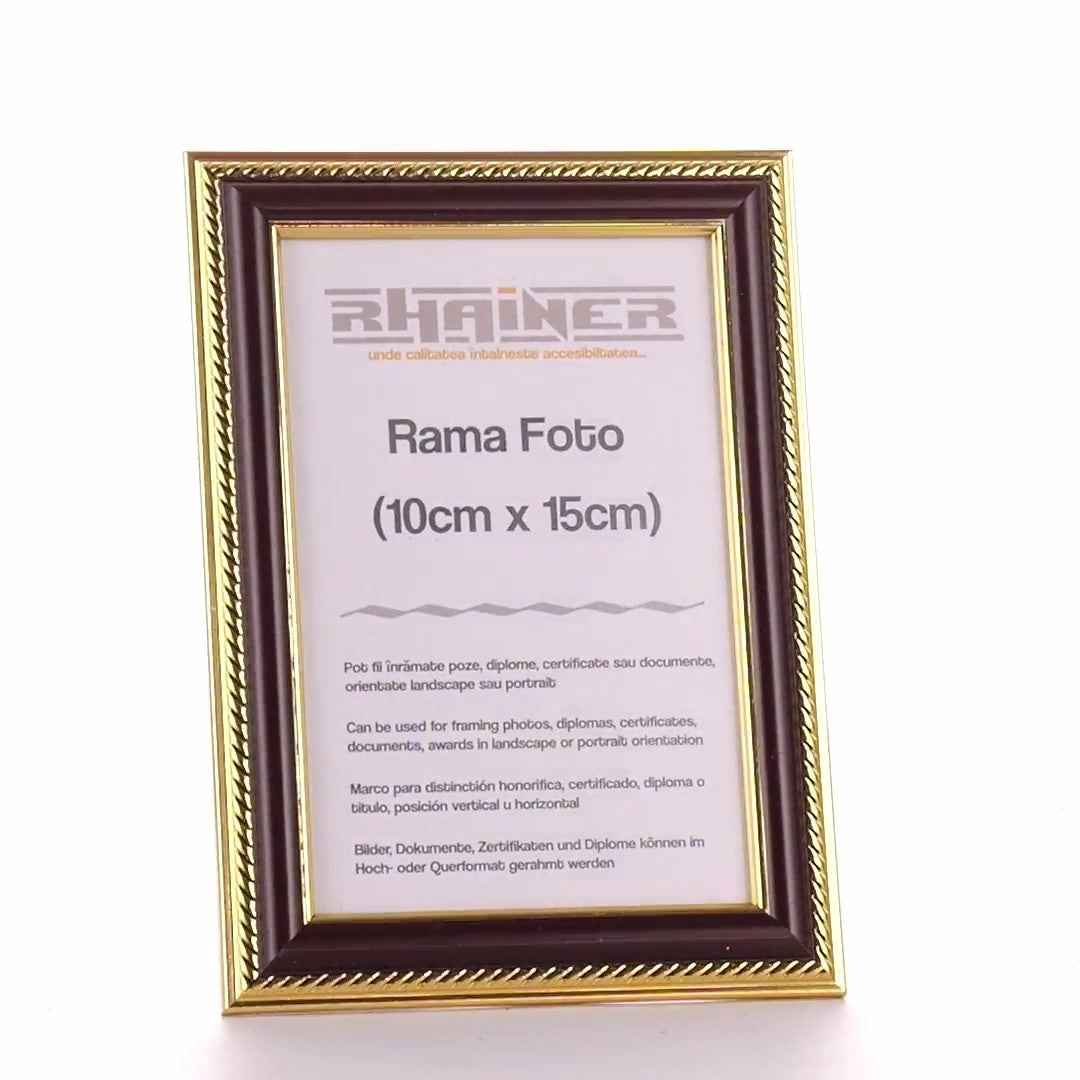 Athos brown+gold photo frame 10x15
