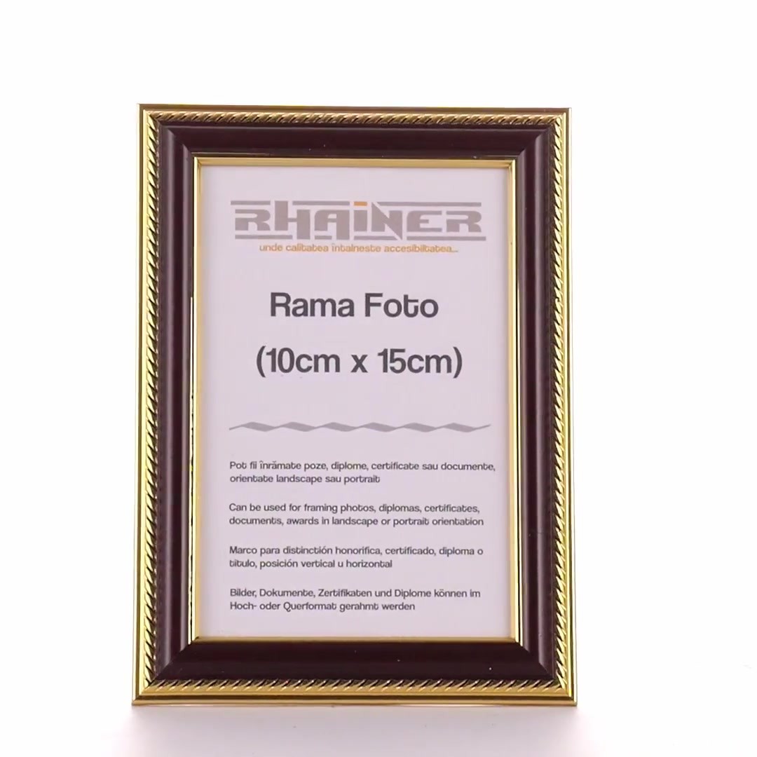 Athos brown+gold photo frame 10x15