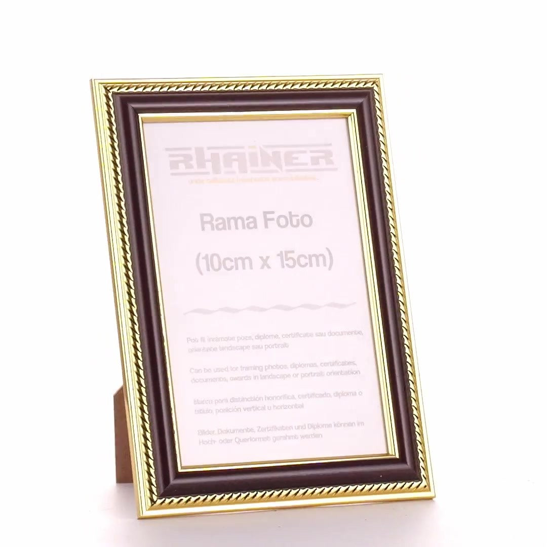 Athos brown+gold photo frame 10x15