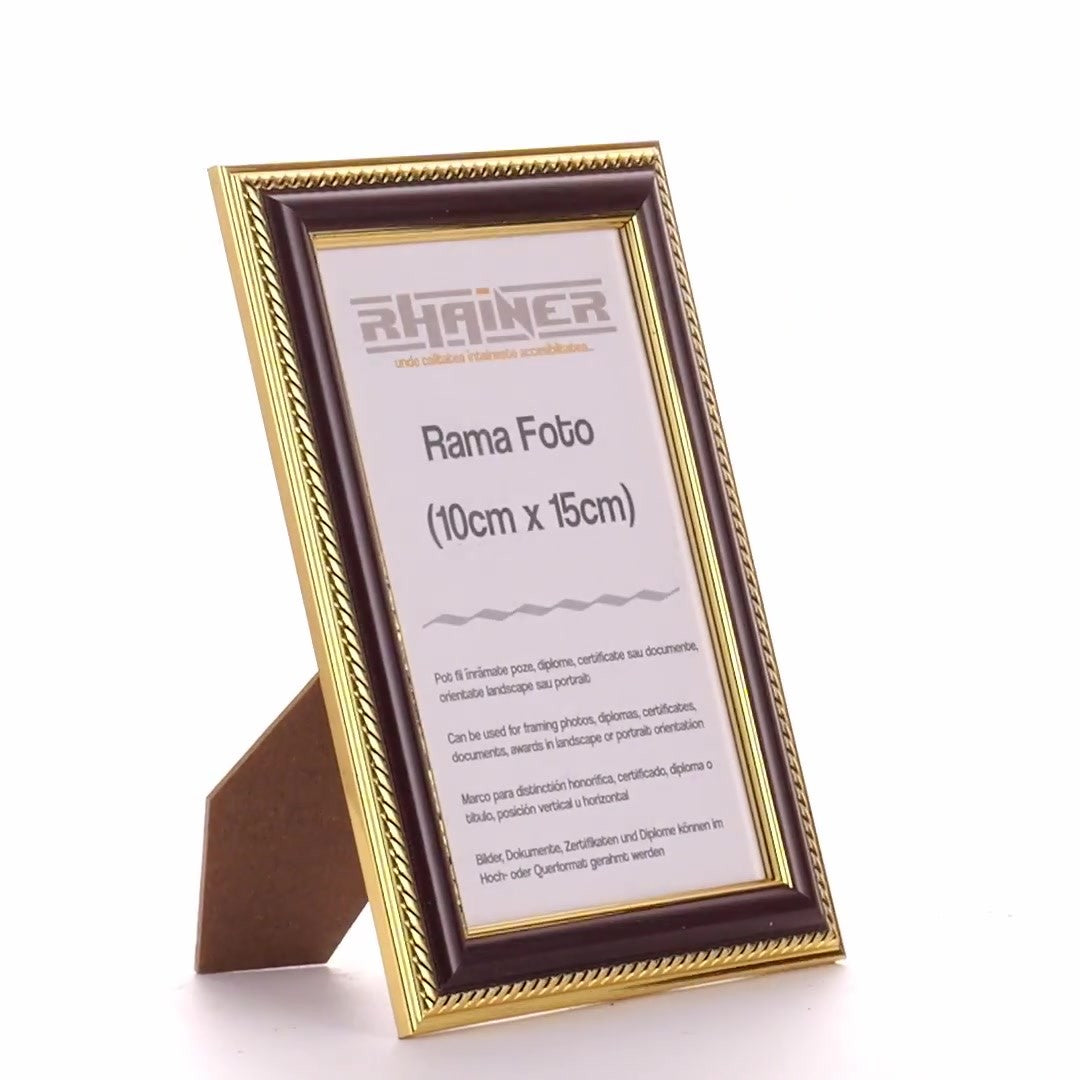 Athos brown+gold photo frame 10x15