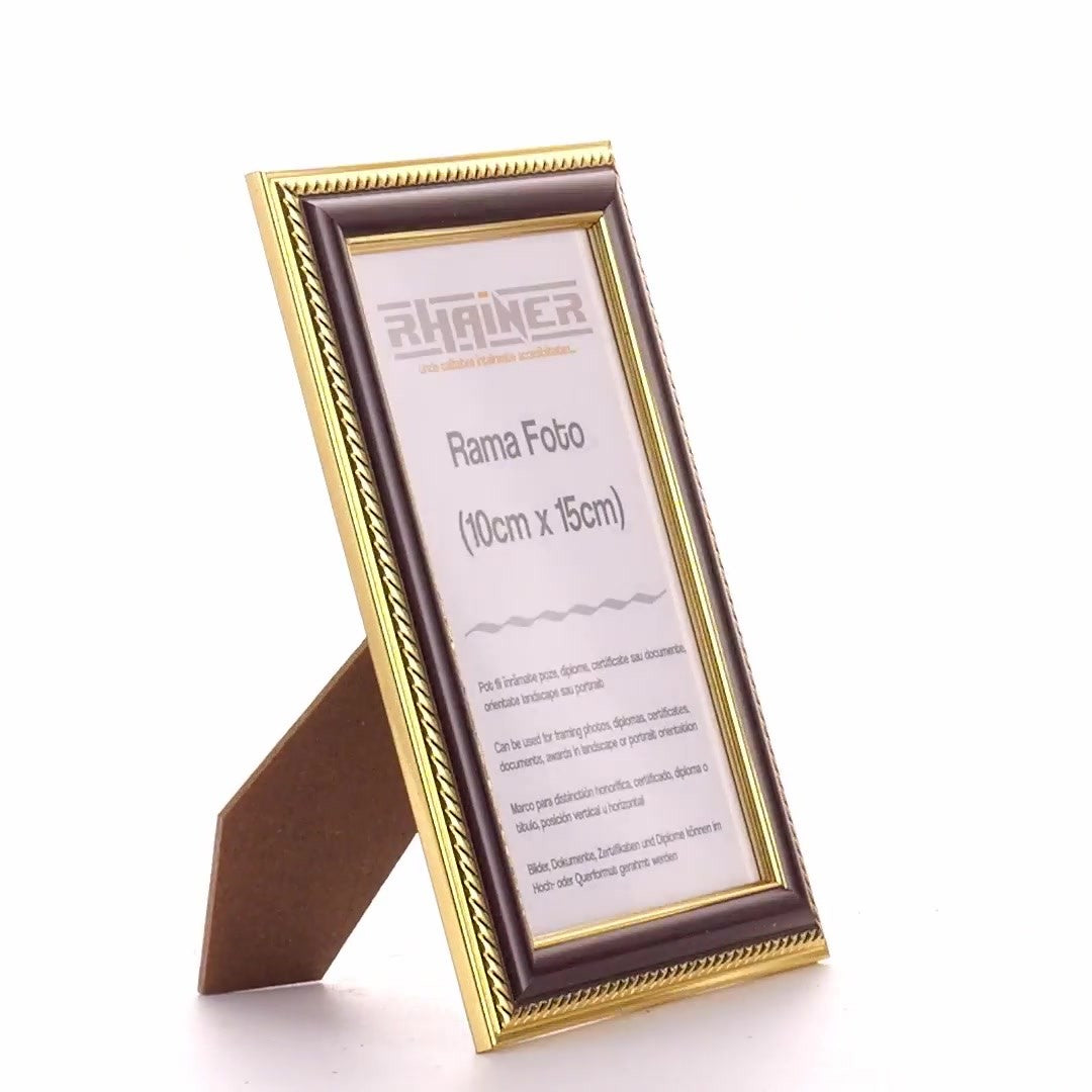 Athos brown+gold photo frame 10x15