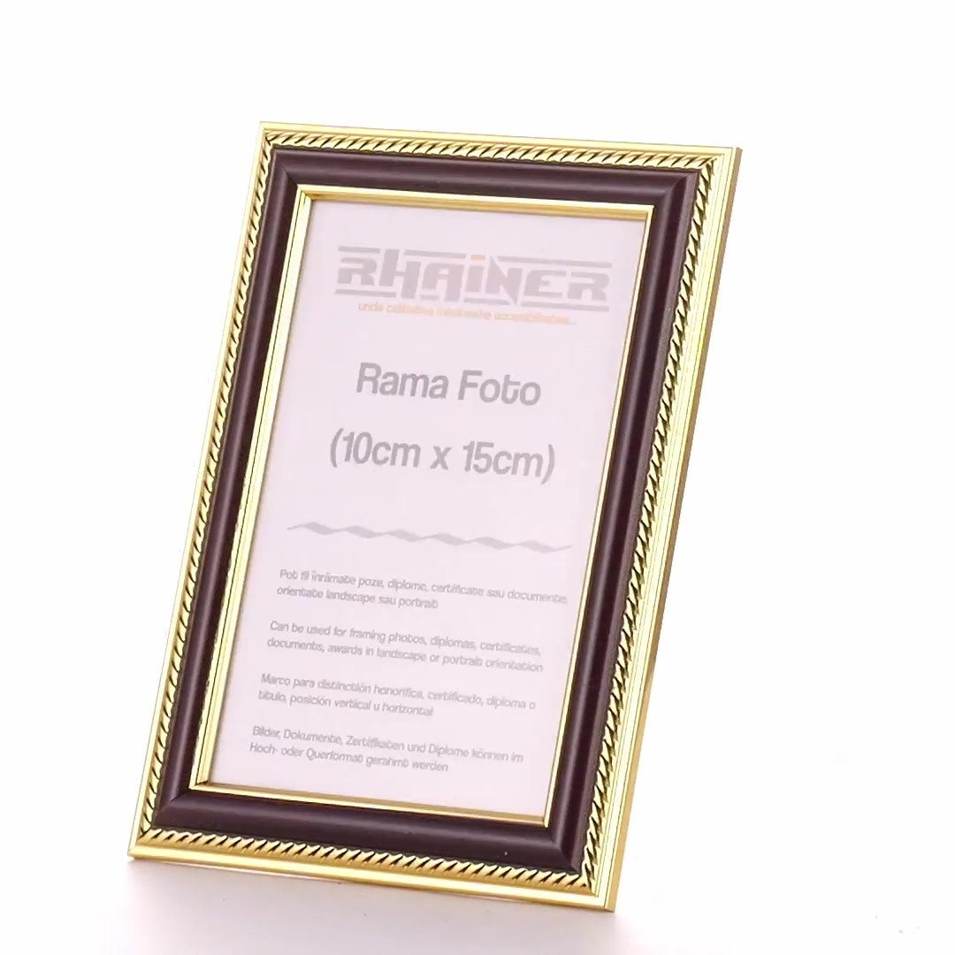 Athos brown+gold photo frame 10x15