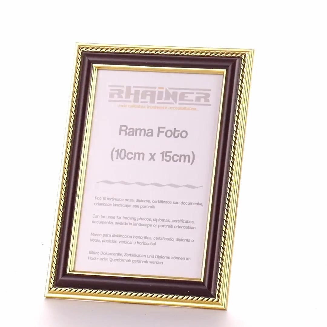 Athos brown+gold photo frame 10x15