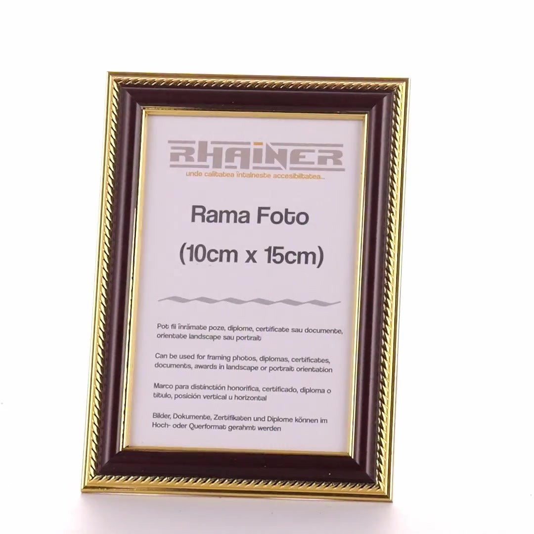 Athos brown+gold photo frame 10x15