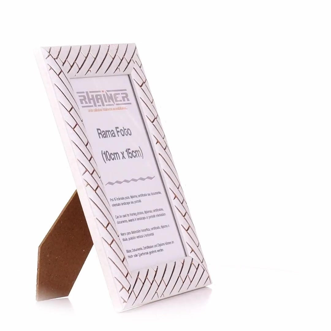 Barrio white+rose gold photo frame 10x15