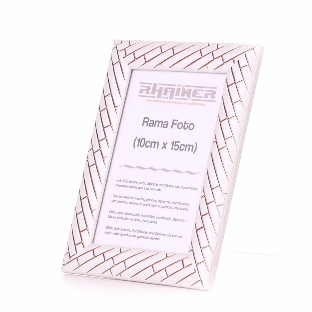 Barrio white+rose gold photo frame 10x15