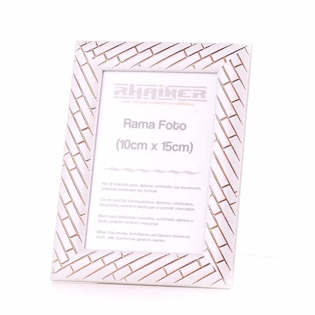 Barrio white+rose gold photo frame 10x15