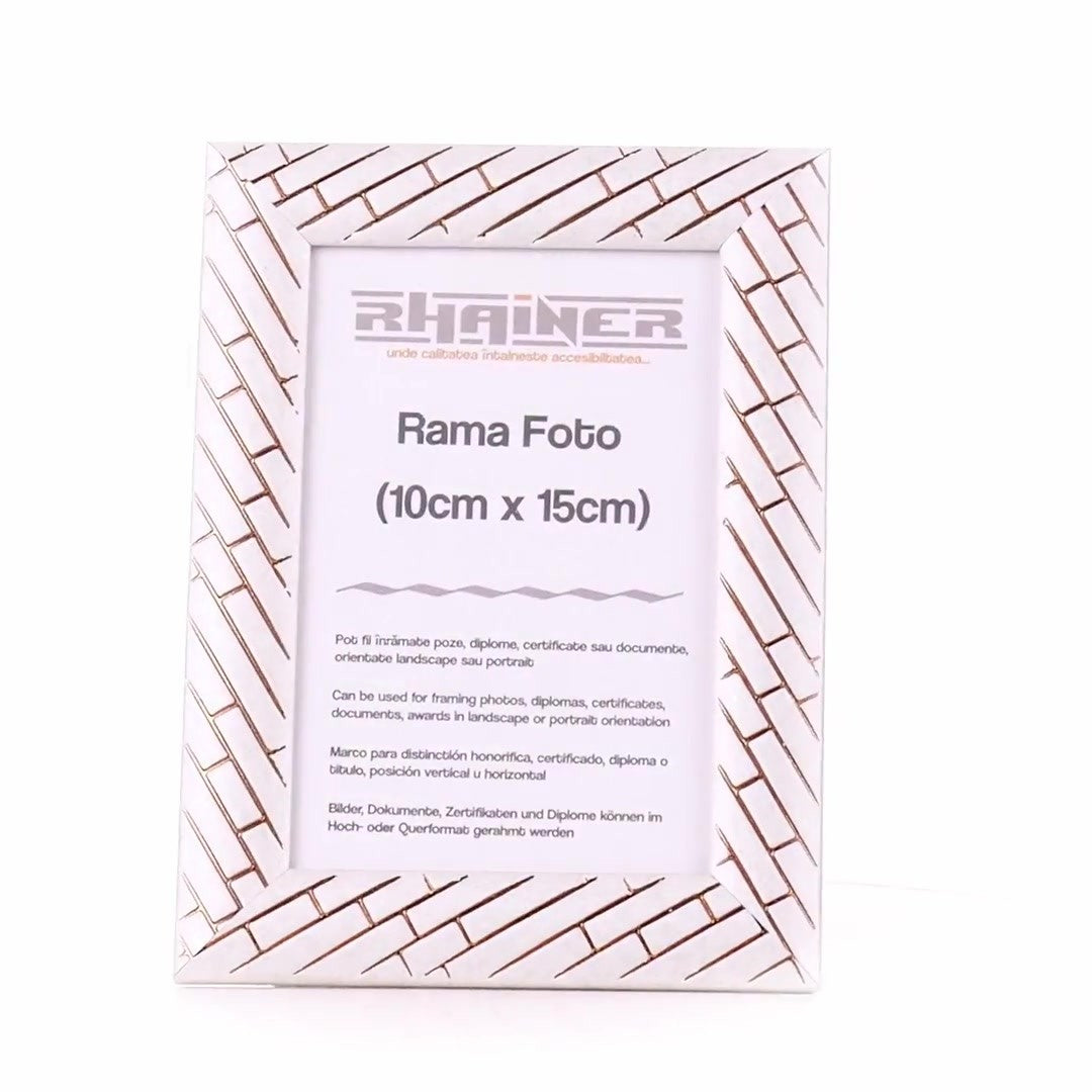Barrio white+rose gold photo frame 10x15