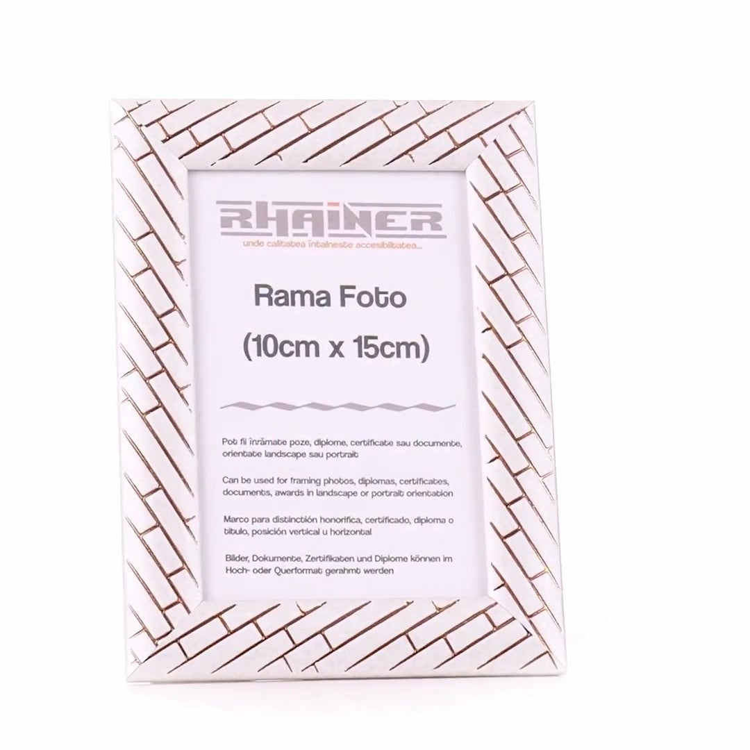 Barrio white+rose gold photo frame 10x15