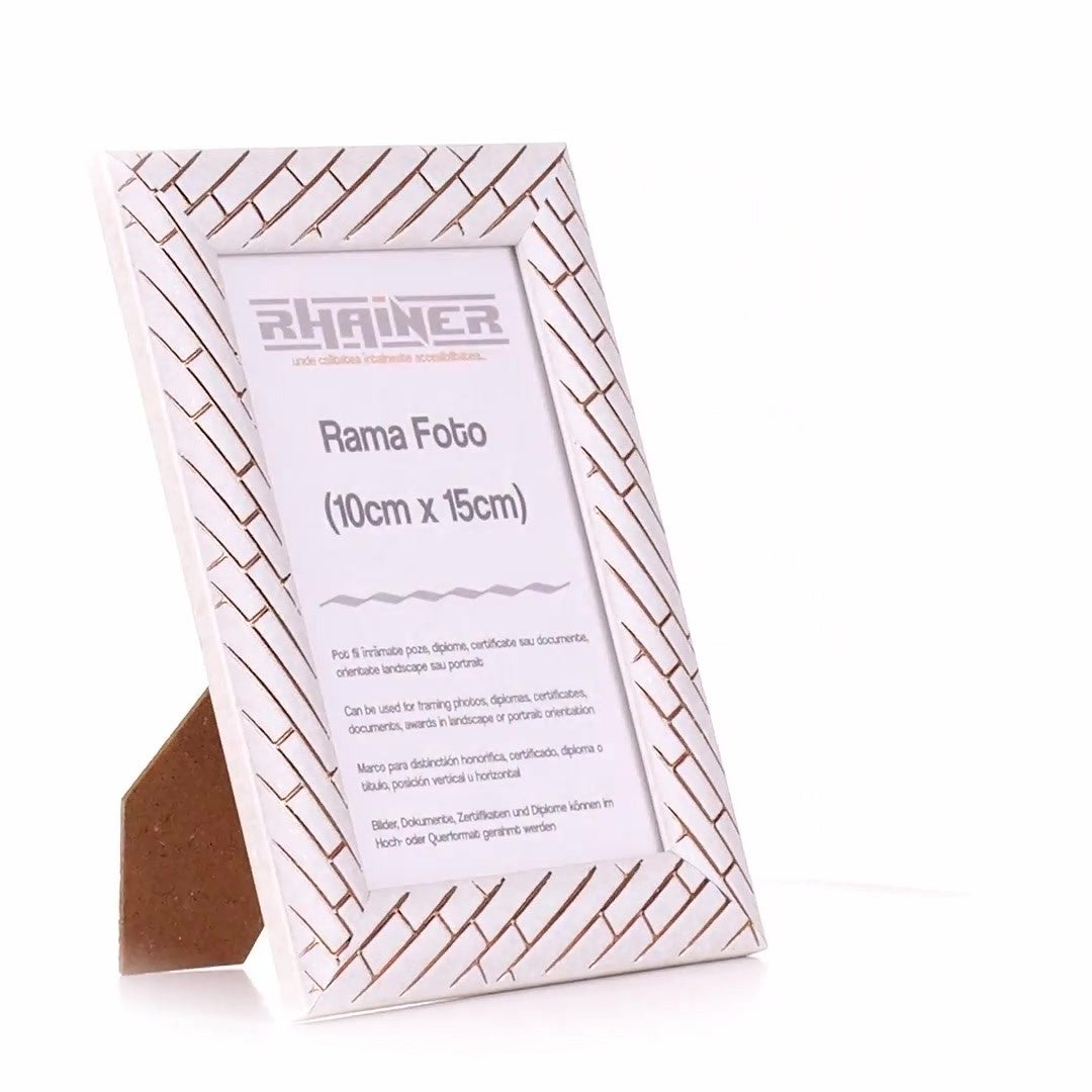 Barrio white+rose gold photo frame 10x15