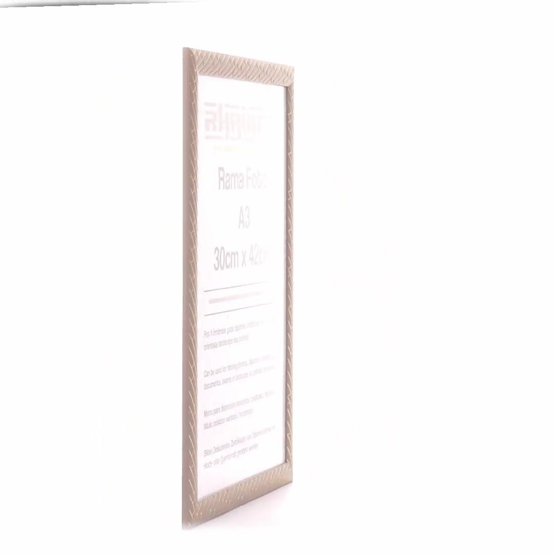 Barrio photo frame gray+gold A3