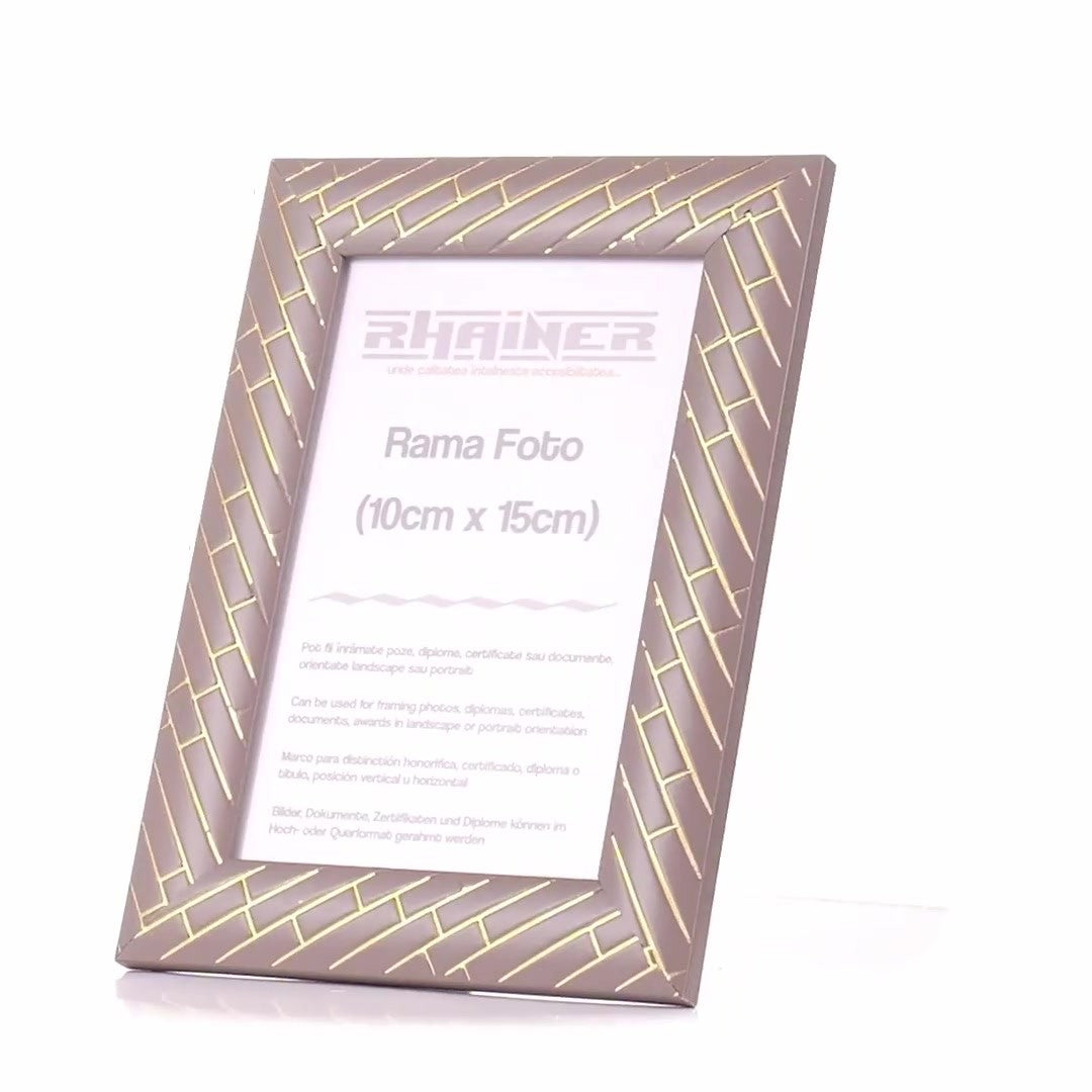 Barrio gray+gold photo frame 10x15