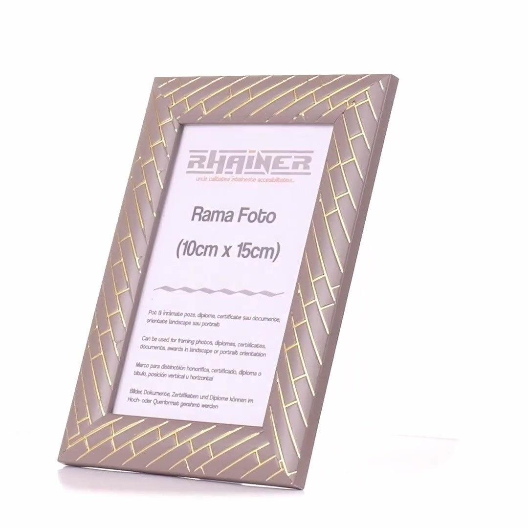 Barrio gray+gold photo frame 10x15